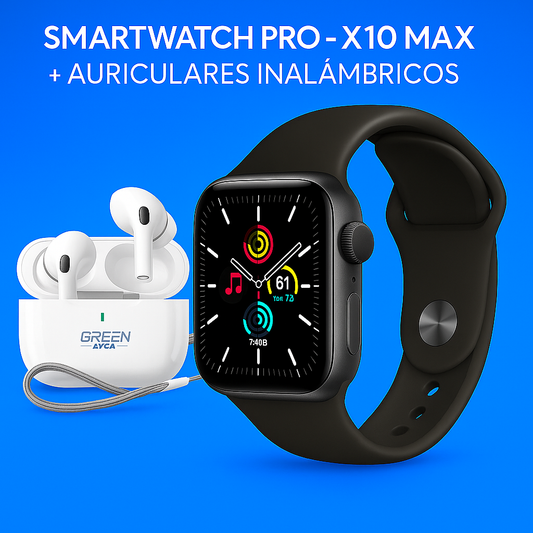Smartwatch PRO -X10 MAX  + Auriculares Inalámbricos