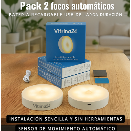 Foco LED recargable con sensor de movimiento